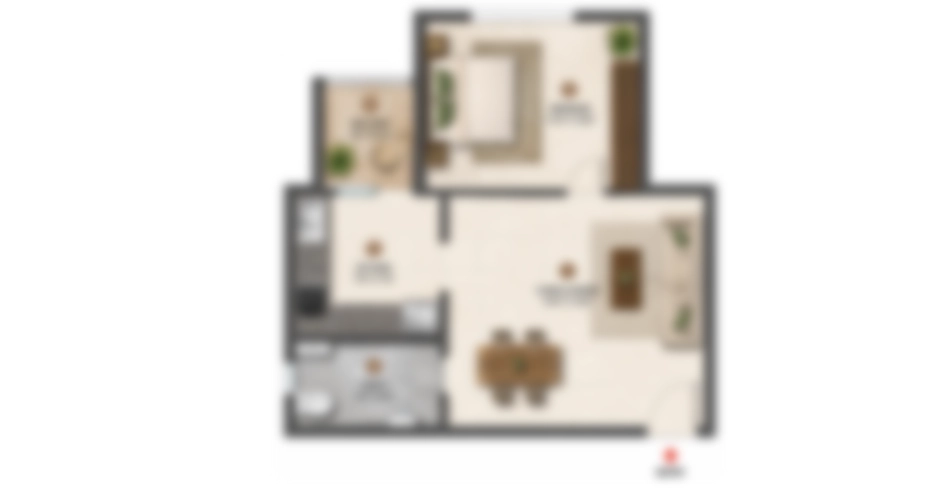 Sarvoday Bhiwandi 1 BHK Floor Plan