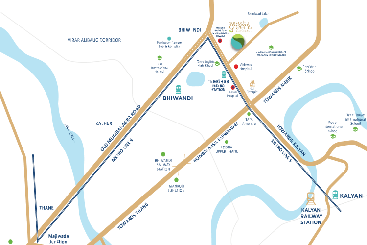 Sarvoday Greens Bhiwandi Connectivity Section